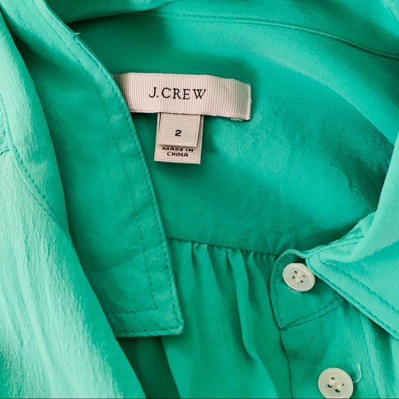 Jcrew turquoise Button up blouse - Picture 3 of 5